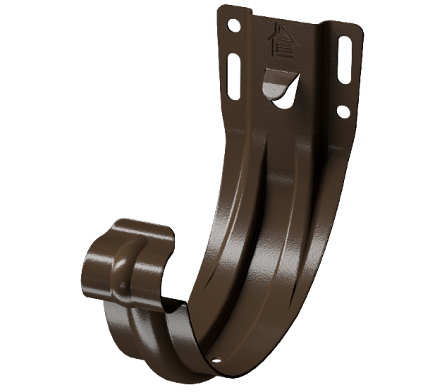 Карнизный кронштейн (штампованный) D125 Döcke STAL PREMIUM Каштан, (RAL 8017) купить в Белгороде