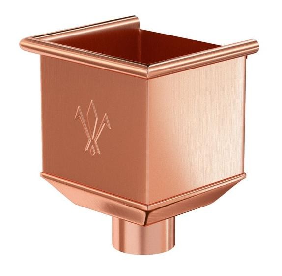 Водосток Aquasistem, система 125x90 - Водосборная воронка медная купить в Белгороде