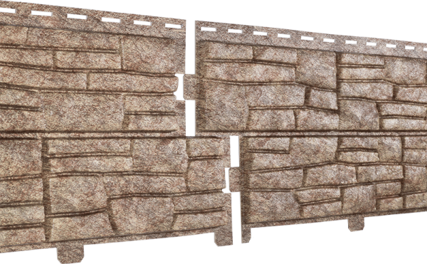 Фасадная панель Ю-пласт Стоун хаус сланец Бурый купить в Белгороде