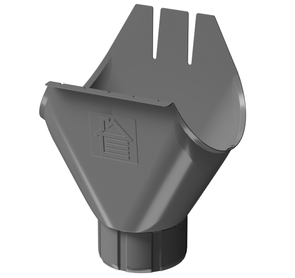 Воронка желоба D125 Döcke STAL PREMIUM Графит, (RAL 7024) купить в Белгороде
