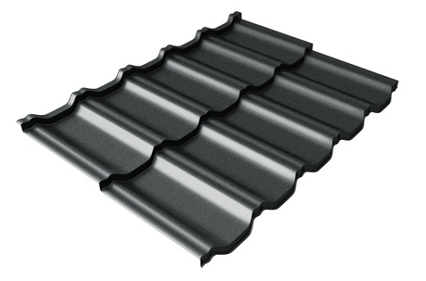 Металлочерепица модульная Квинта Uno Grand Line c 3D резом 0,5 GreenСoat Pural Matt RR2Н3 (RAL 7016 антрацитово-серый) купить в Белгороде