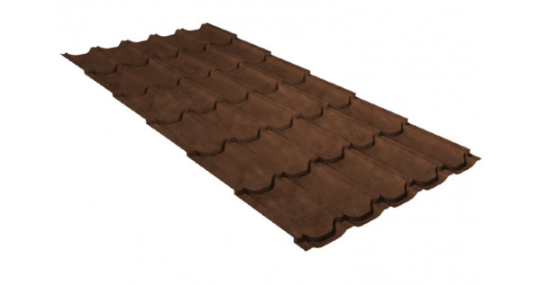 Металлочерепица квинта плюс GL 0,5 Safari Twincolor Brown купить в Белгороде