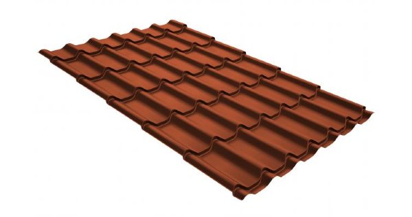 Металлочерепица классик GL 0,5 GreenCoat Pural RR 750 кирпично-красный (RAL 8004 терракота) купить в Белгороде