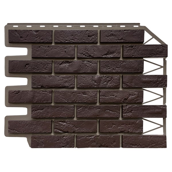 Фасадная панель FineBer, Кирпич Баварский, Темно коричневый купить в Белгороде