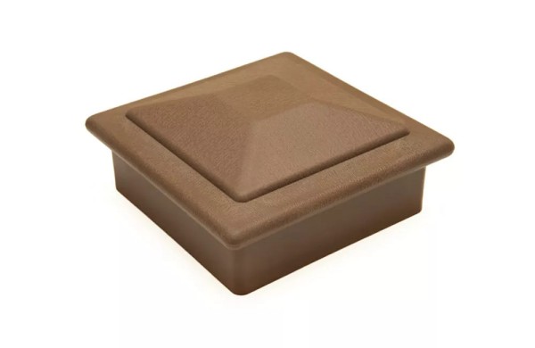 Крышка верхняя ПВХ для столба Deckart 125х125 Шоколад купить в Белгороде