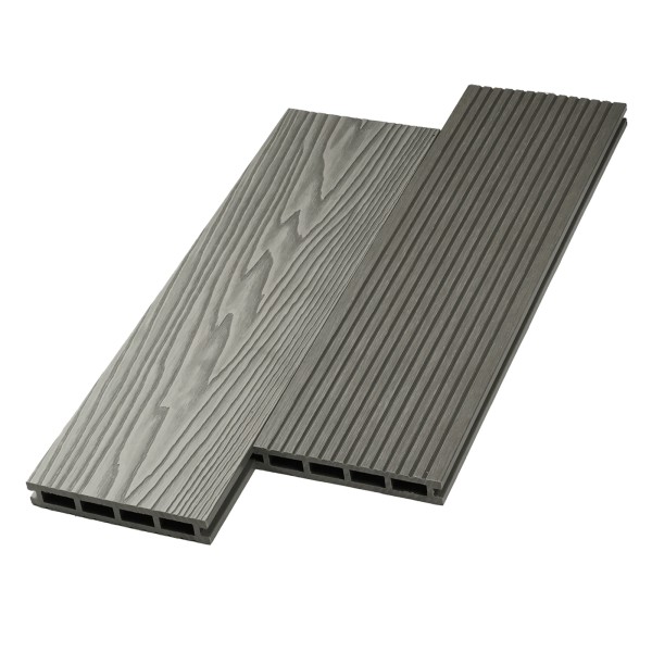 Террасная доска ДПК NanoWood двусторонняя New 3D тиснение + вельвет Серый купить в Белгороде