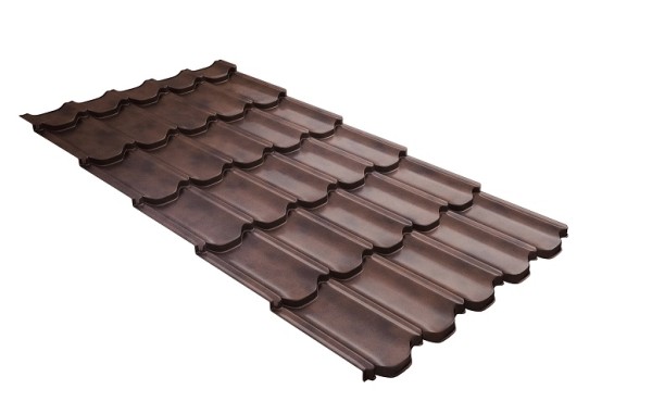 Металлочерепица квинта плюс с  3D резом 0,45 Safari Twincolor Brown купить в Белгороде