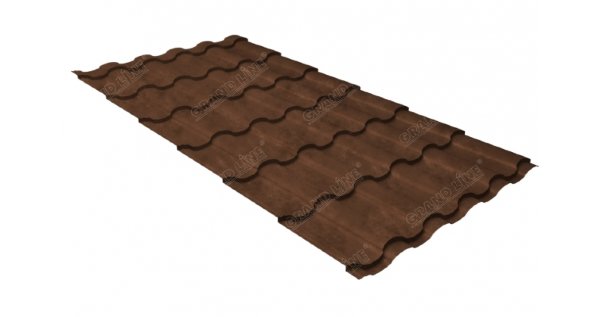Металлочерепица кредо GL 0,5 Safari Twincolor Brown купить в Белгороде