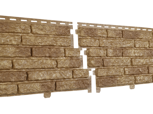 Фасадная панель Ю-пласт Стоун Хаус Кварцит Тёмно-бежевый купить в Белгороде