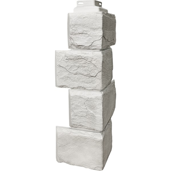 Цокольный сайдинг FineBer – Серия “Камень природный”, Угол наружный Жемчужный купить в Белгороде