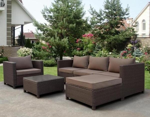 Комплект мебели AFINA плетеной из иск. ротанга YR821A Brown/Beige купить в Белгороде