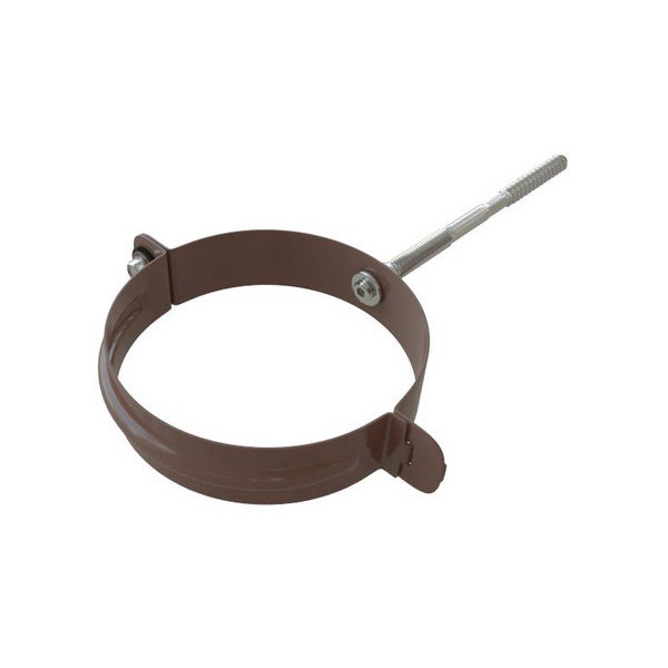Водосток Альта-Профиль Метал – Хомут трубы металлический (коричневый) купить в Белгороде