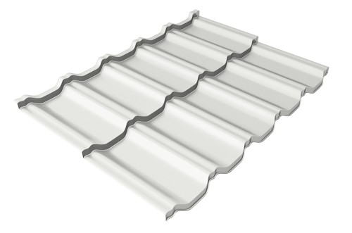 Металлочерепица модульная Квинта Uno Grand Line c 3D резом 0,5 Satin RAL 9003 сигнальный белый купить в Белгороде