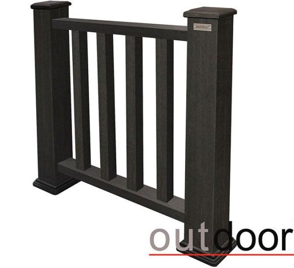 Ограждение из ДПК Outdoor Классик 3D STORM чёрный купить в Белгороде