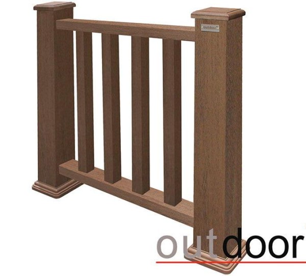 Ограждение из ДПК Outdoor Классик 3D STORM коричневый микс купить в Белгороде