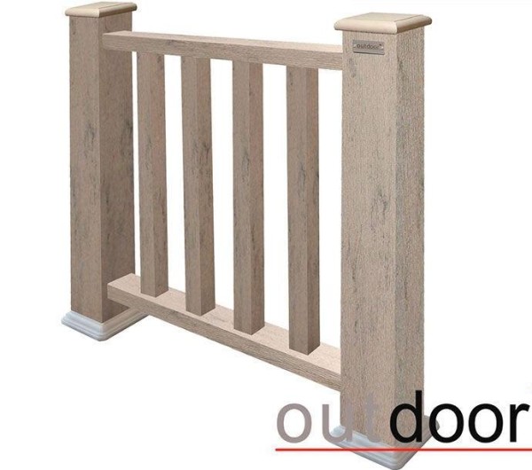 Ограждение из ДПК Outdoor Классик 3D STORM серый микс купить в Белгороде