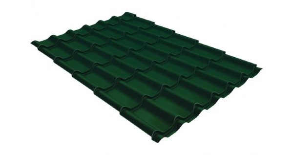 Металлочерепица классик 0,5 Satin RAL 6005 зеленый мох купить в Белгороде