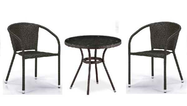 Комплект плетеной мебели AFINA из иск. ротанга Асоль-7 T282ANT/Y137C-W53 Brown 2Pcs купить в Белгороде