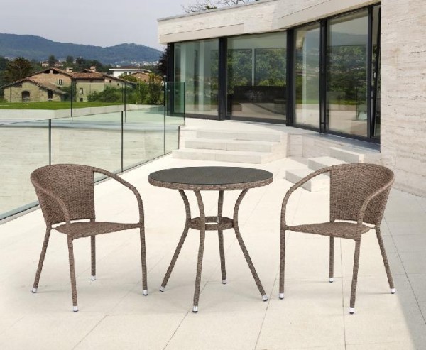 Комплект плетеной мебели AFINA из иск. ротанга T282ANT/Y137C-W56 Light Brown 2Pcs купить в Белгороде