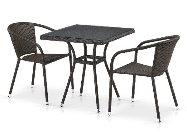 Комплект плетеной мебели AFINA из иск. ротанга T282BNT/Y137C-W53 Brown 2Pcs купить в Белгороде