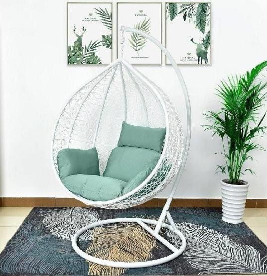 Кресло Подвесное из искусственного ротанга AFM-168A-XL White/Green купить в Белгороде