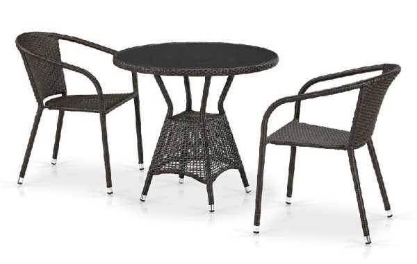 Комплект плетеной мебели AFINA из иск. ротанга T707ANS/Y137C-W53 Brown 2Pcs купить в Белгороде