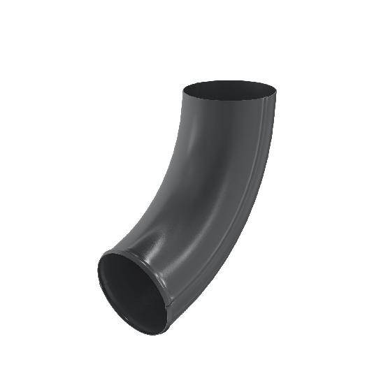 Водосток Aquasistem, система 125x90 - Отвод трубы RAL 7024 Тёмно-серый купить в Белгороде