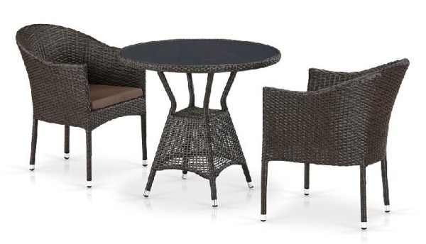 Комплект плетеной мебели AFINA из иск. ротанга T707ANS/Y350-W53 Brown 2Pcs купить в Белгороде