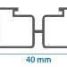 Лага алюминиевая KRONEX 40x15x3000 мм опорная Slim купить в Белгороде