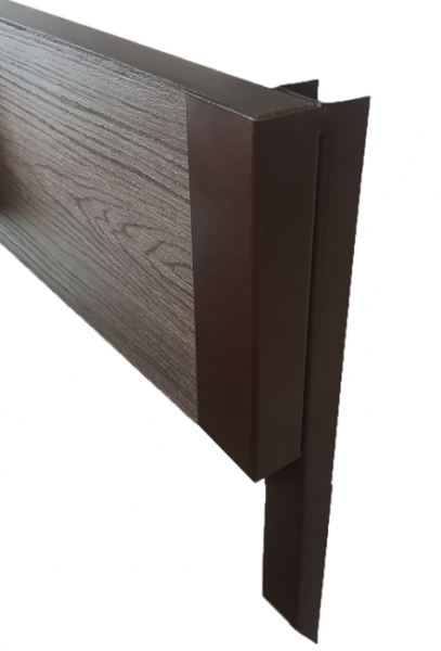 Угловой элемент металлический для досок грядок из ДПК 150мм Коричневый купить в Белгороде