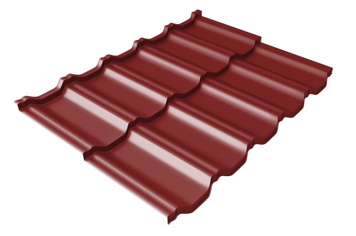 Металлочерепица модульная Квинта Uno Grand Line c 3D резом 0,5 Satin RAL 3011 коричнево-красный купить в Белгороде