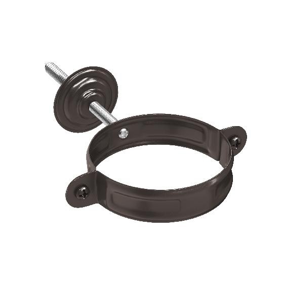 Водосток Aquasistem, система 150/100 - Комплект крепления трубы RR 32 Тёмно Коричневый купить в Белгороде