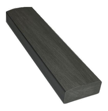 Лавочный брус Ecodecking Некст полнотелый брашированный 70х35 графит купить в Белгороде