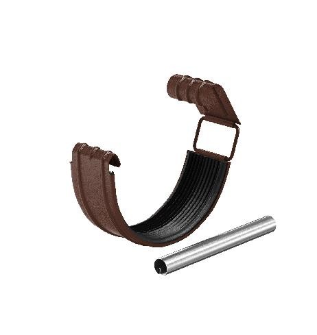 Водосток Aquasistem, Система 150/100 - Соединитель желоба с резиновым уплотнителем RAL 8017 Коричневый matt купить в Белгороде