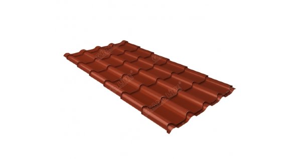 Металлочерепица камея 0,45 PE RAL 8004 терракота купить в Белгороде